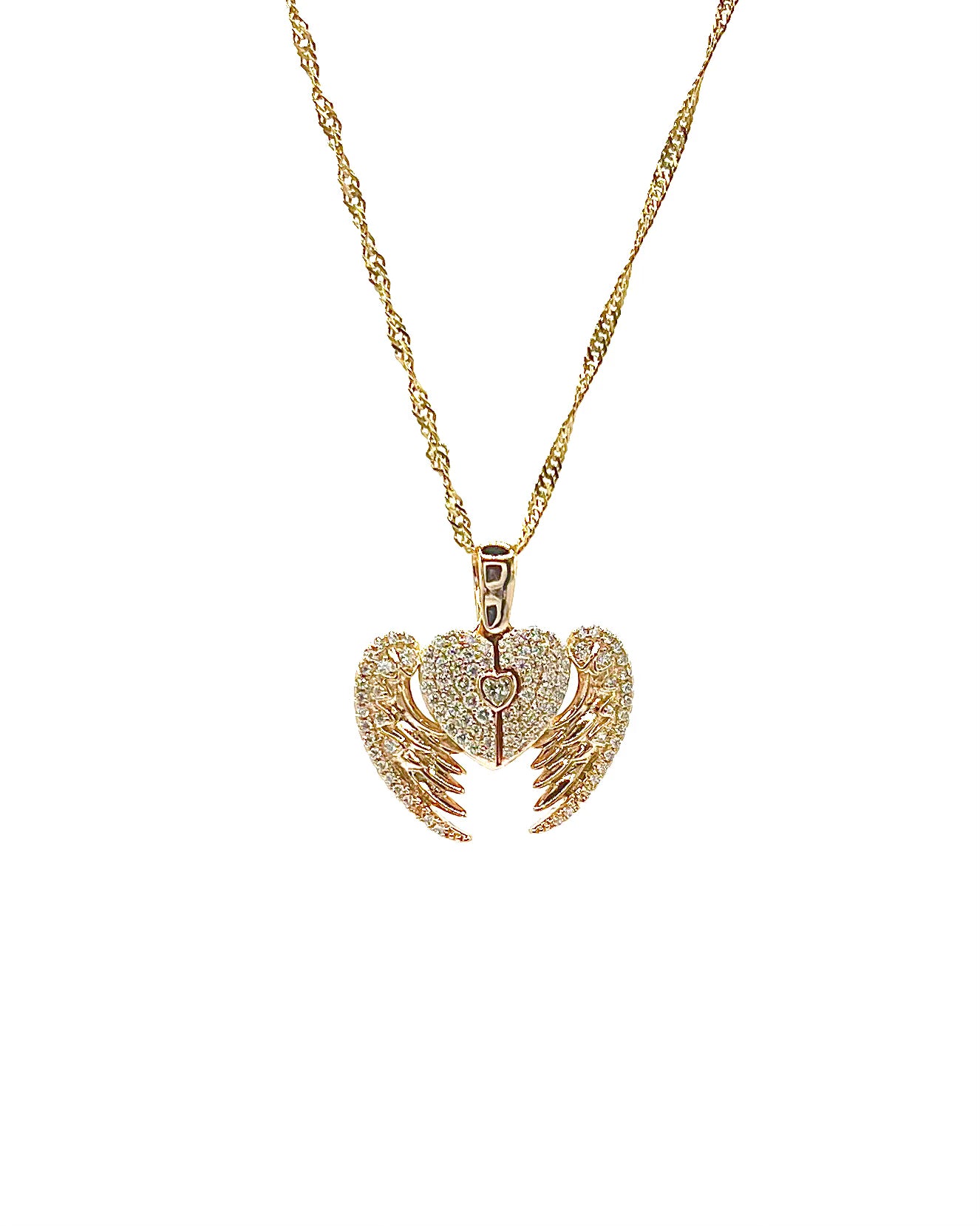 Heart Angel Wings Necklace