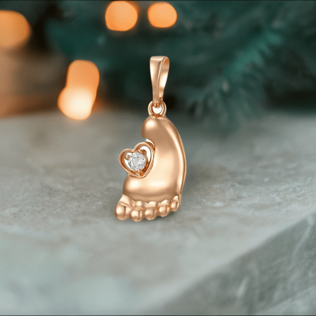Footprint Rose Gold Necklace - Lilly Boulogne’