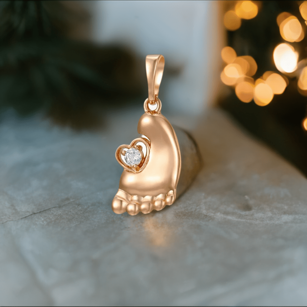 Footprint Rose Gold Necklace - Lilly Boulogne’