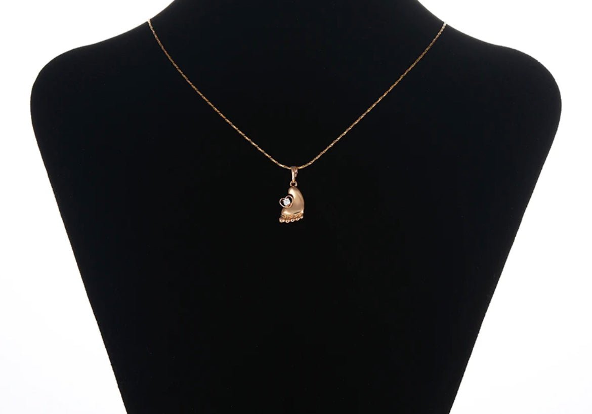 Footprint Rose Gold Necklace - Lilly Boulogne’