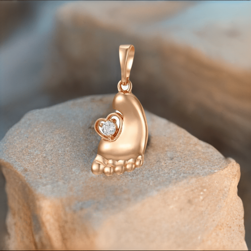 Footprint Rose Gold Necklace - Lilly Boulogne’