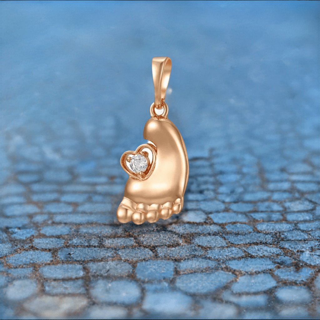 Footprint Rose Gold Necklace - Lilly Boulogne’