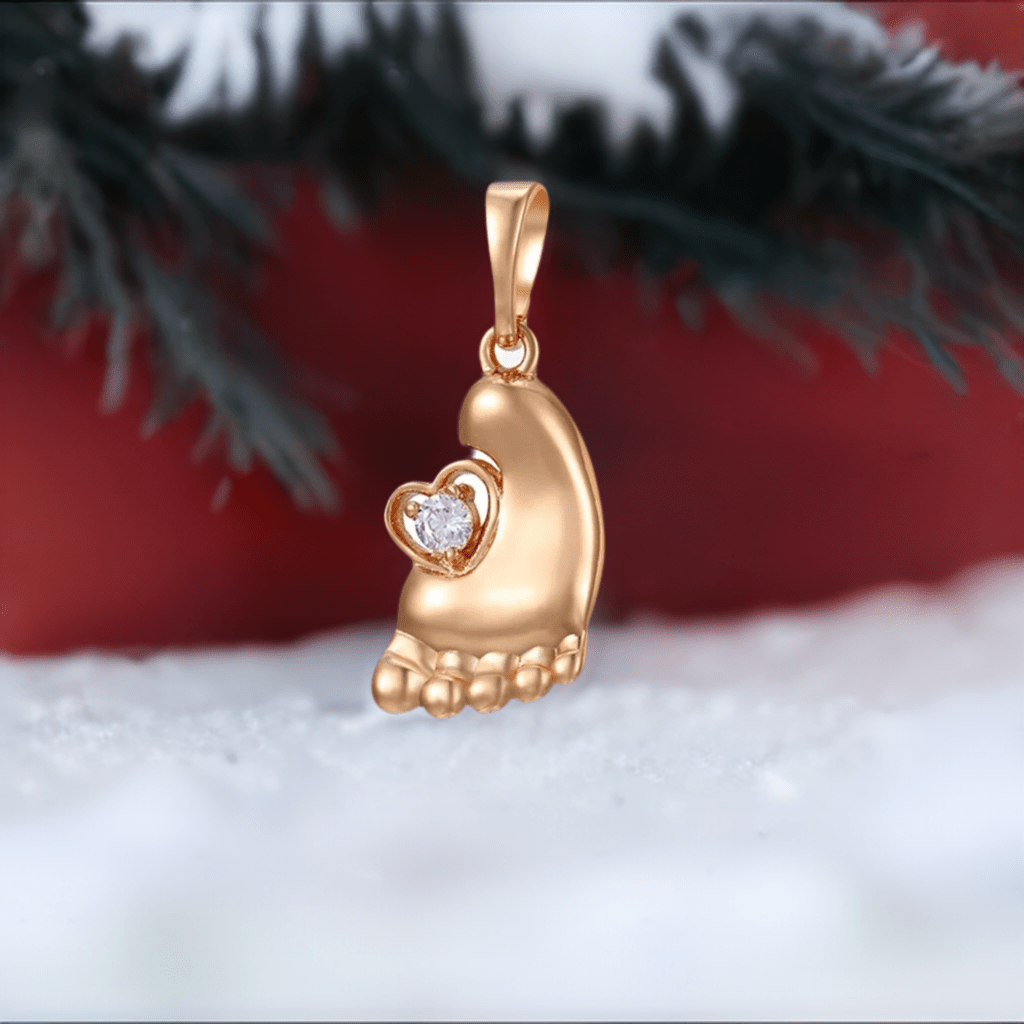 Footprint Rose Gold Necklace - Lilly Boulogne’