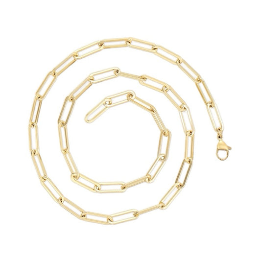 Lilly Boulogne 14K Gold Plated Trendy Paper Clip Necklace
