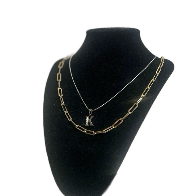 Lilly Boulogne 14K Gold Plated Trendy Paper Clip Necklace