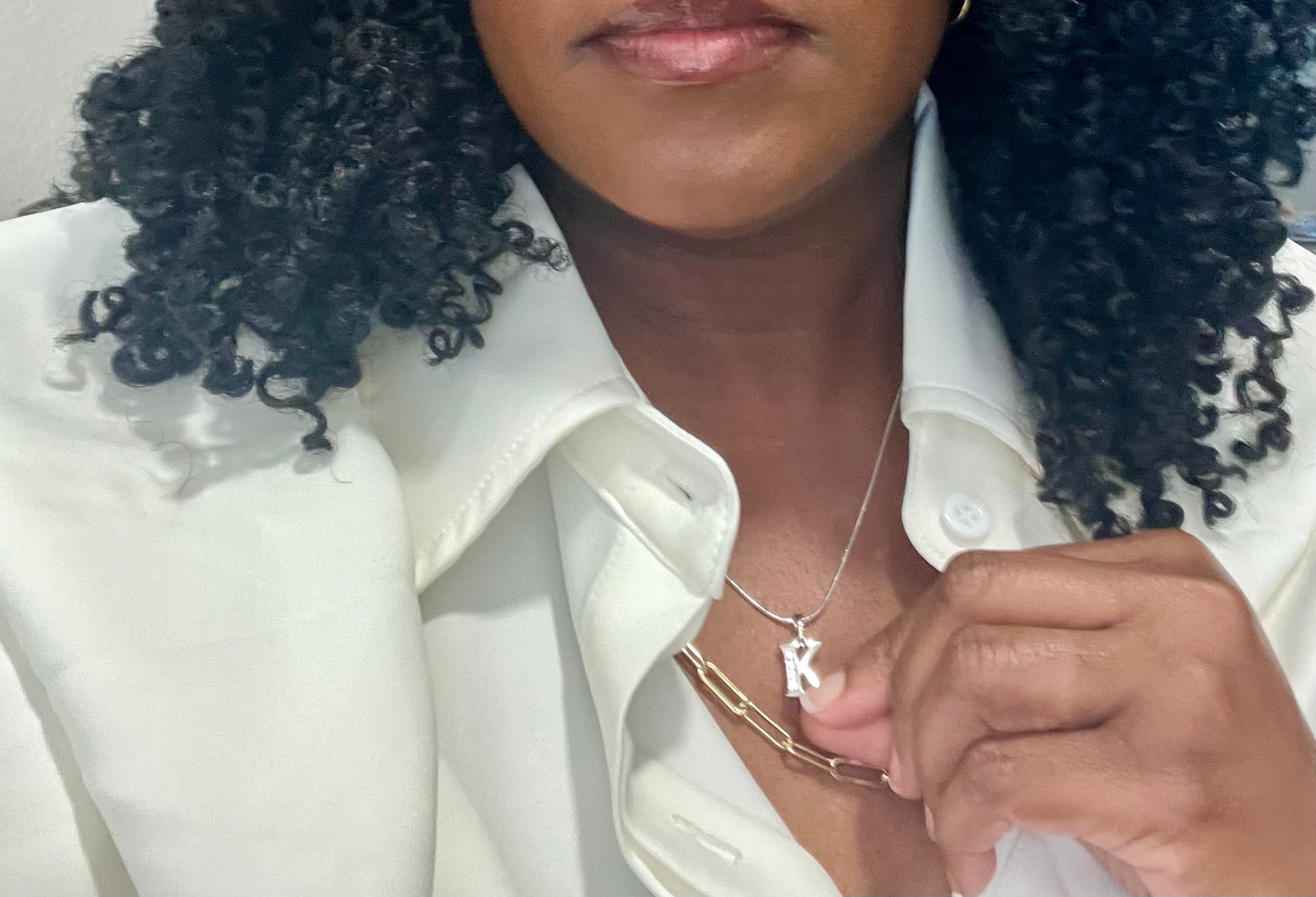 Lilly Boulogne 14K Gold Plated Trendy Paper Clip Necklace