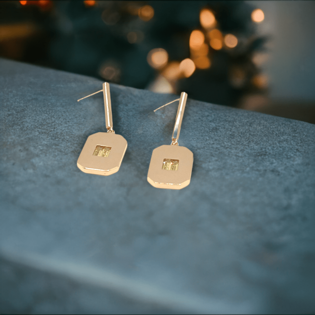 Baguette Octagon Earrings - Lilly Boulogne’
