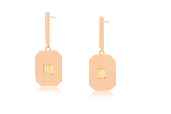 Baguette Octagon Earrings - Lilly Boulogne’