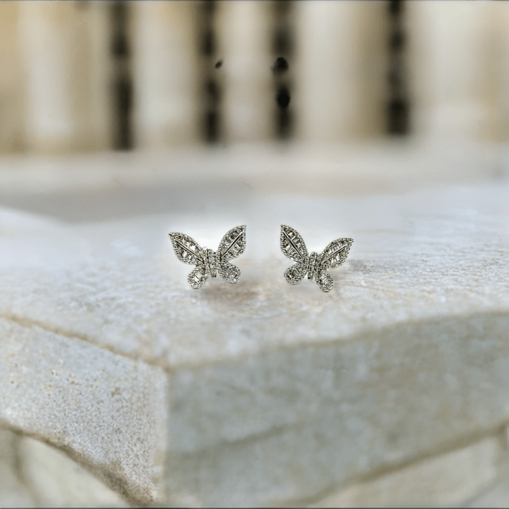 Butterfly Baguette Earrings - Lilly Boulogne’