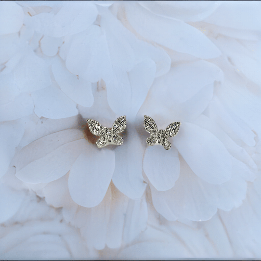 Butterfly Baguette Earrings - Lilly Boulogne’