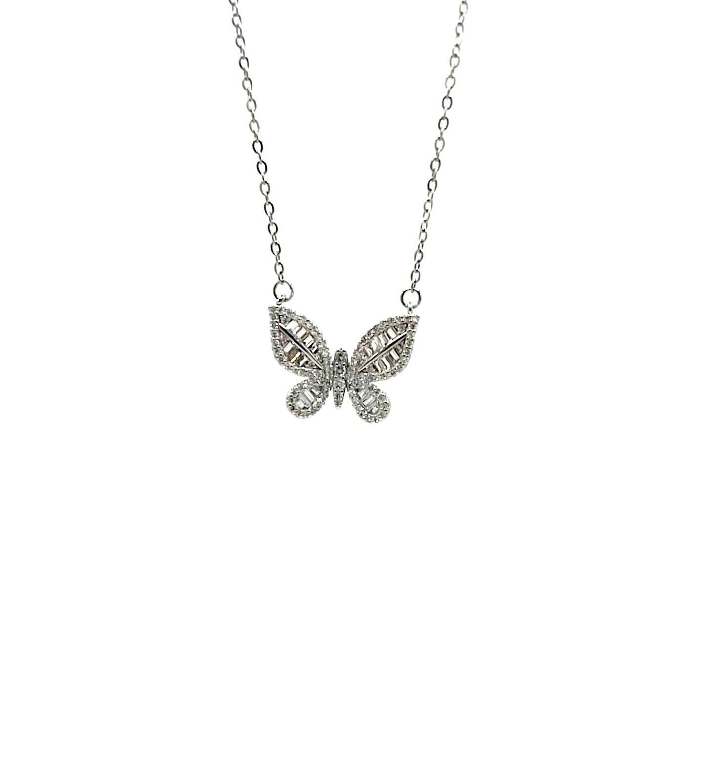 Butterfly Baguette Necklace - Lilly Boulogne’