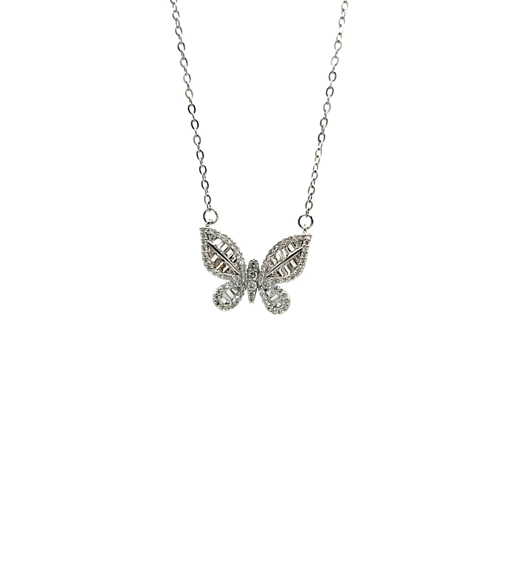 Butterfly Baguette Necklace - Lilly Boulogne’