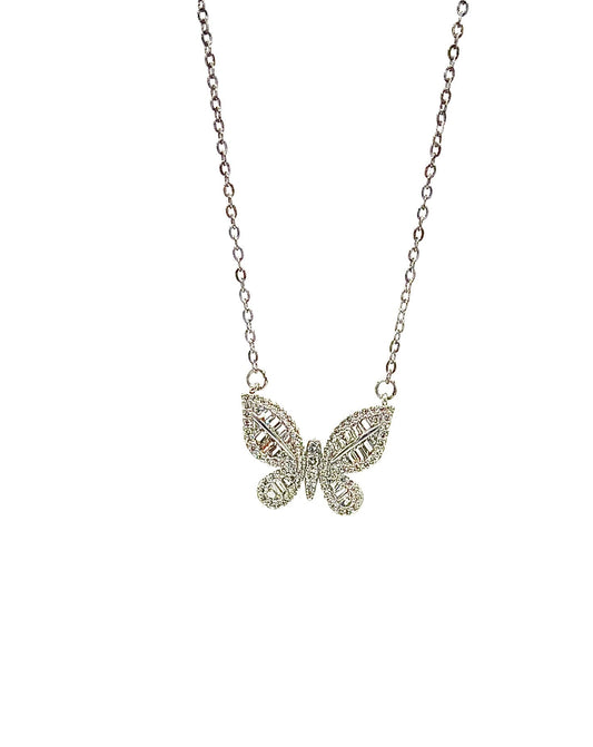 Butterfly Baguette Necklace - Lilly Boulogne’