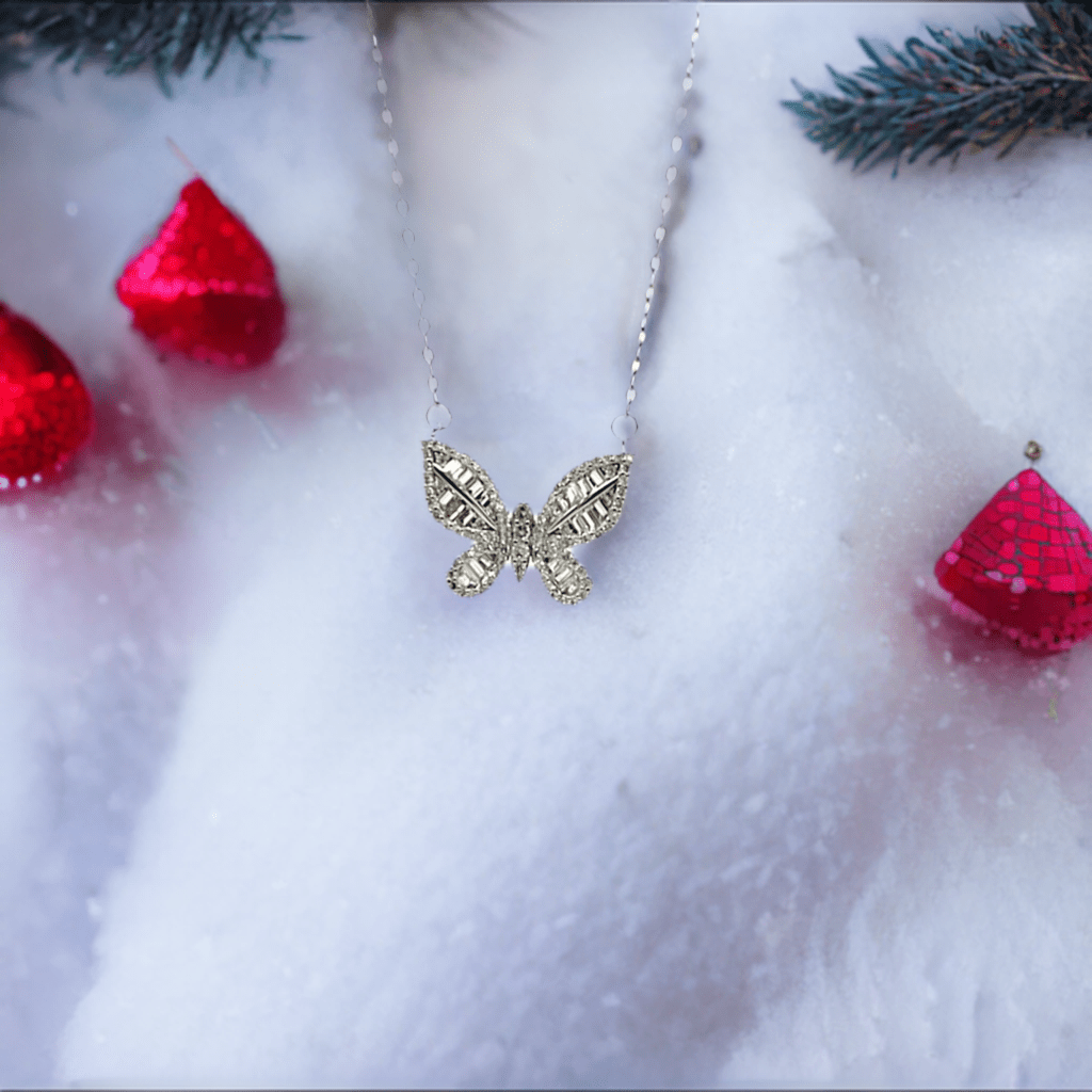 Butterfly Baguette Necklace - Lilly Boulogne’