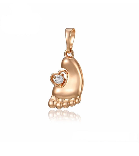 Footprint Rose Gold Necklace - Lilly Boulogne’