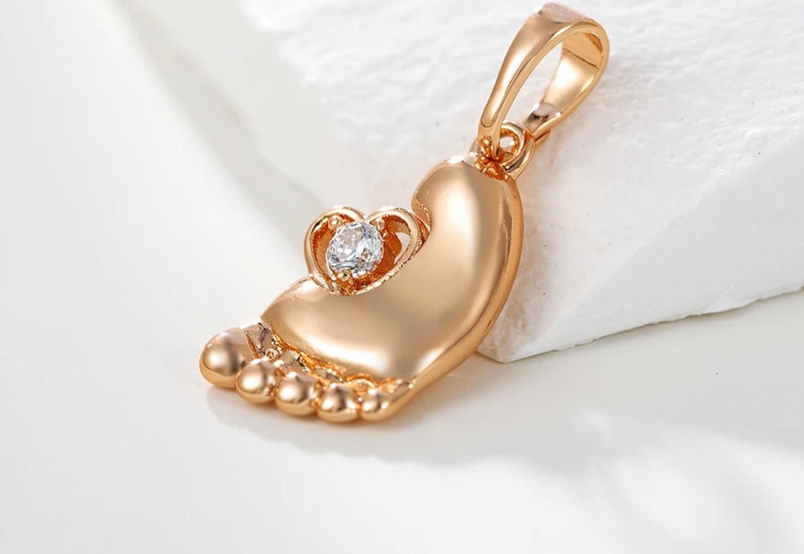 Footprint Rose Gold Necklace - Lilly Boulogne’