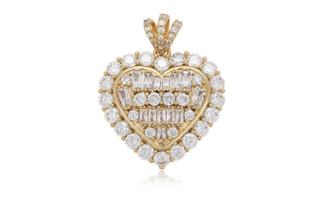 Halo Heart Baguette Necklace - Lilly Boulogne’