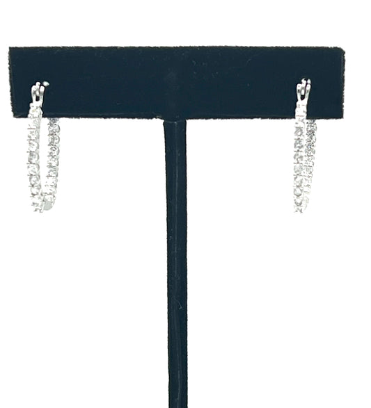 Oval Stone Hoop Earrings - Lilly Boulogne’