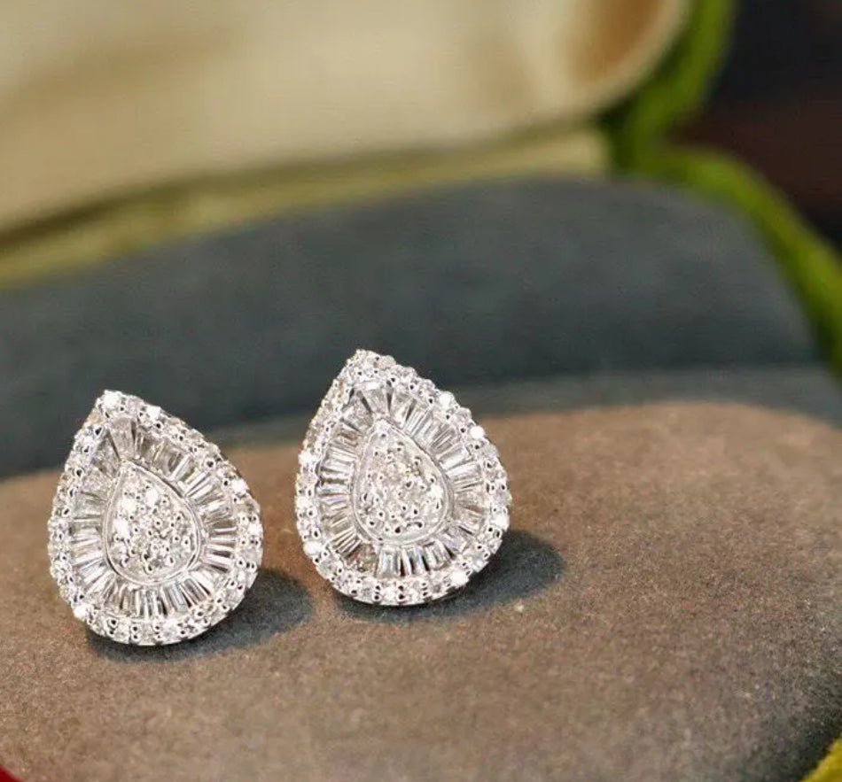 Water Drop Baguette Earrings - Lilly Boulogne’